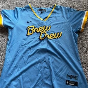 MLB Nikes Brewers Jersey NWT